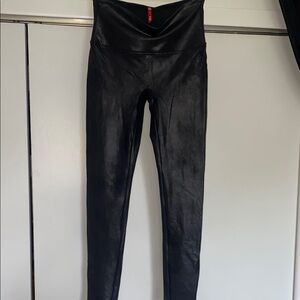 SPANX Faux leather Black Leggings
